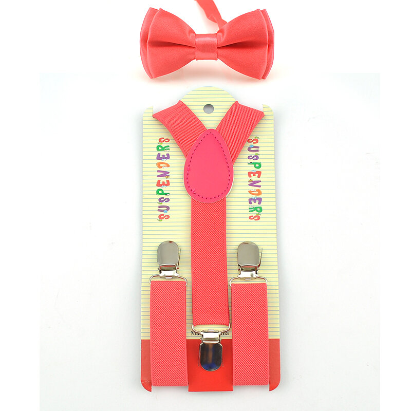 Ensemble de bretelles élastiques réglables pour enfants, pour garçons et filles, nœud papillon, accessoires de vêtements, cadeau