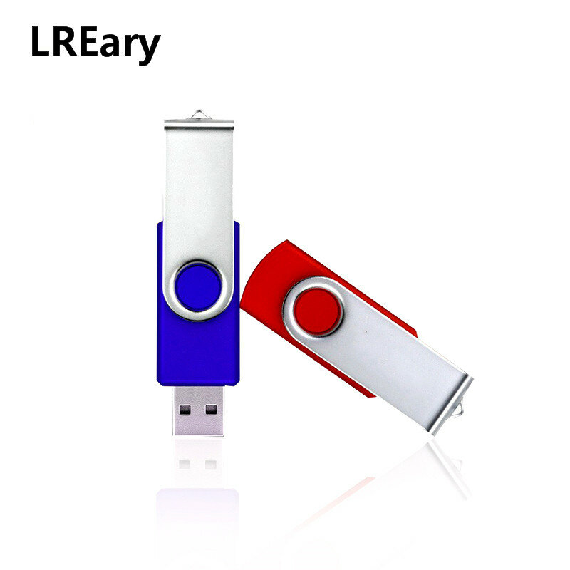 Mini unidad Flash USB de rotación colorida, Pendrive de Metal de 4GB, 64GB, 32GB, 16GB, 8GB, logotipo personalizado