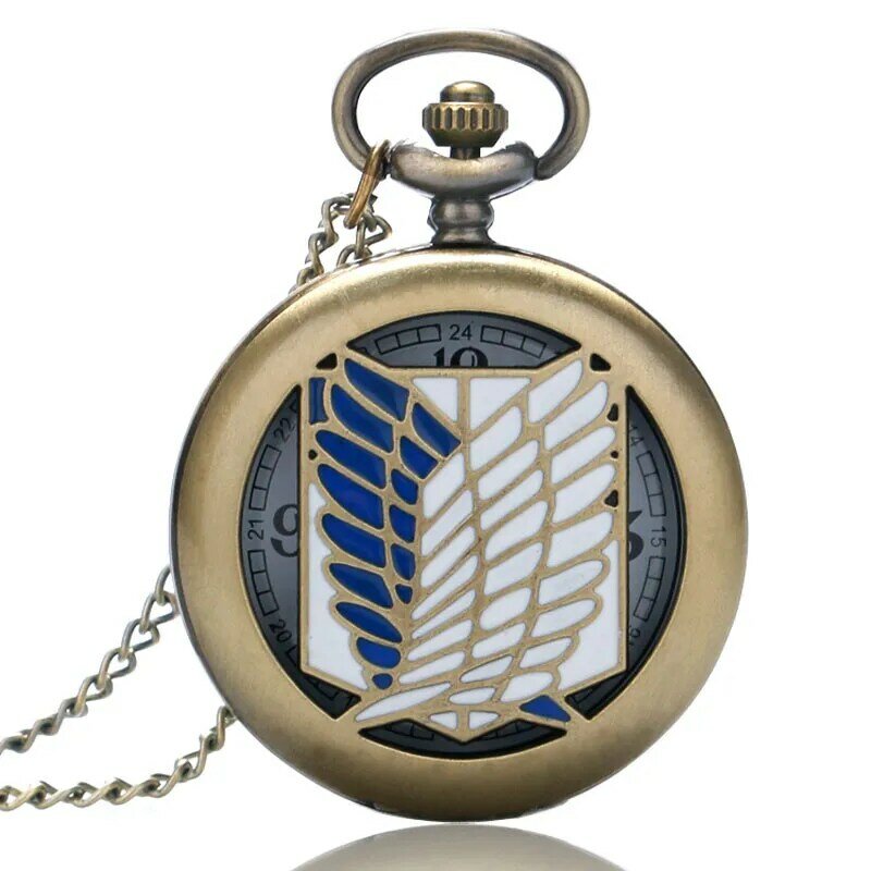 Attack on Titan Scouting Legion Survey Corps Pocket Watch, relógios cosplay exclusivos para homens e mulheres, presentes