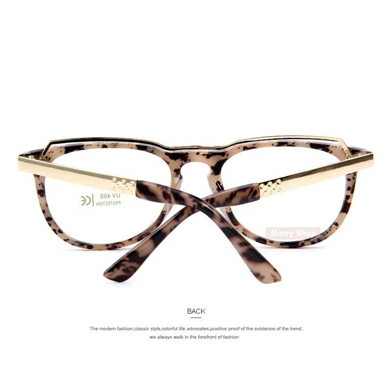 Mulheres da moda Olho de Gato Óculos de Armação Enquadrar Mulheres óculos Armações de Marca de Grife Impressão Quadros de Alta qualidade