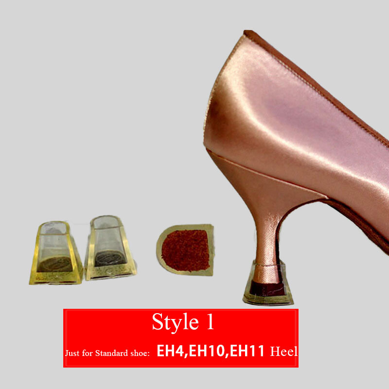 Zapatos de baile estándar latino, cubiertas de tacón antideslizantes, Protector de cuero, 2 pares/1 paquete, zapato de salón Lati