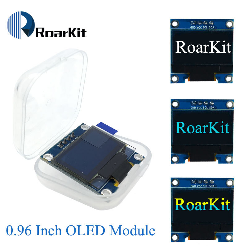 Módulo de exibição OLED para Arduino, cor branca e azul, 0.96 in, 128x64, amarelo, IIC, I2C Comunique-se, 4Pin