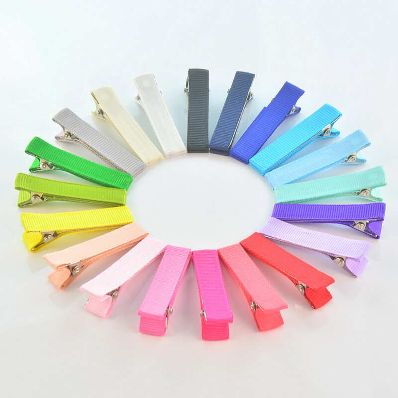 200 pcs/lot , Double prong alligator clip fully lined , Ribbon Lined Clips , non slip grip