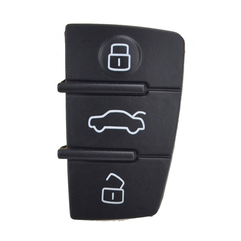 Remote Flip Key FOB Shell 3 Button Rubber Pad Replacement for AUDI A2 A3 S3 A4 A6 A6L A8 Q3 TT Quattro