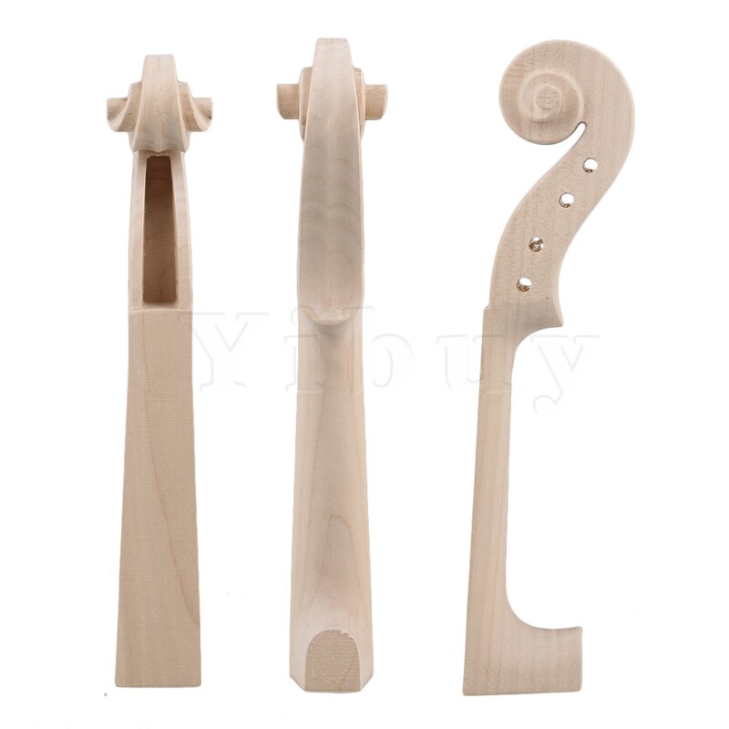 Yibuy Hals Hand Gesneden Maple Wood Viool Onderdelen Voor 4/4 Full Size