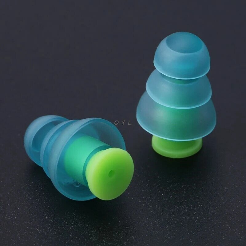 Tapones de silicona para los oídos, tapones reutilizables con cancelación de ruido, protección auditiva, novedad, 1 par