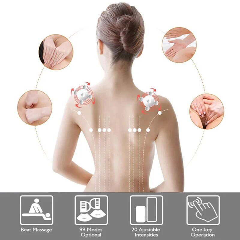 Electrical U Shape Massager Suitable for Back Neck Shoulder Body Relaxation Massager Infrared Heated Kneading Car/Home Massagem