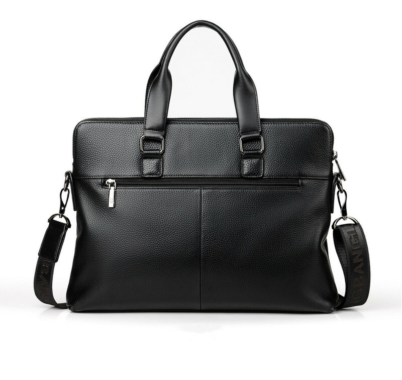 Męska walizka biznesowa PU skórzana torebka męska torba na ramię/Crossbody podwójna warstwa torba podróżna męska, czarno-brązowa