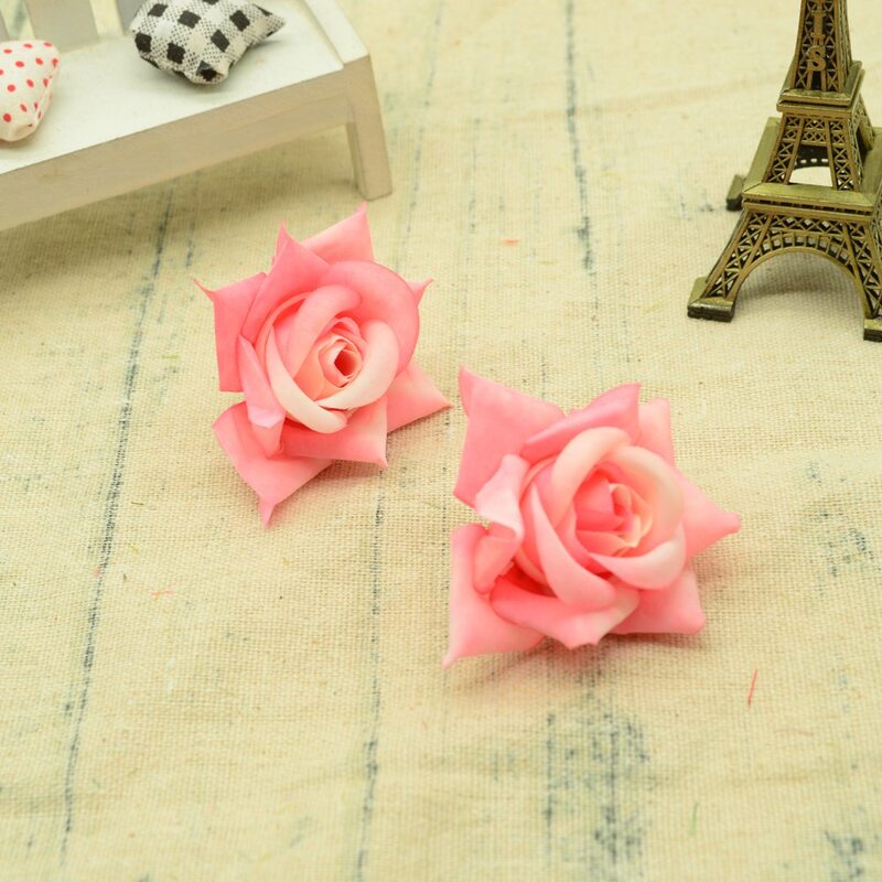 Silk roses head artificial flowers for decoration home wedding bridal accessories clearance diy a cap gifts box Christmas wreath