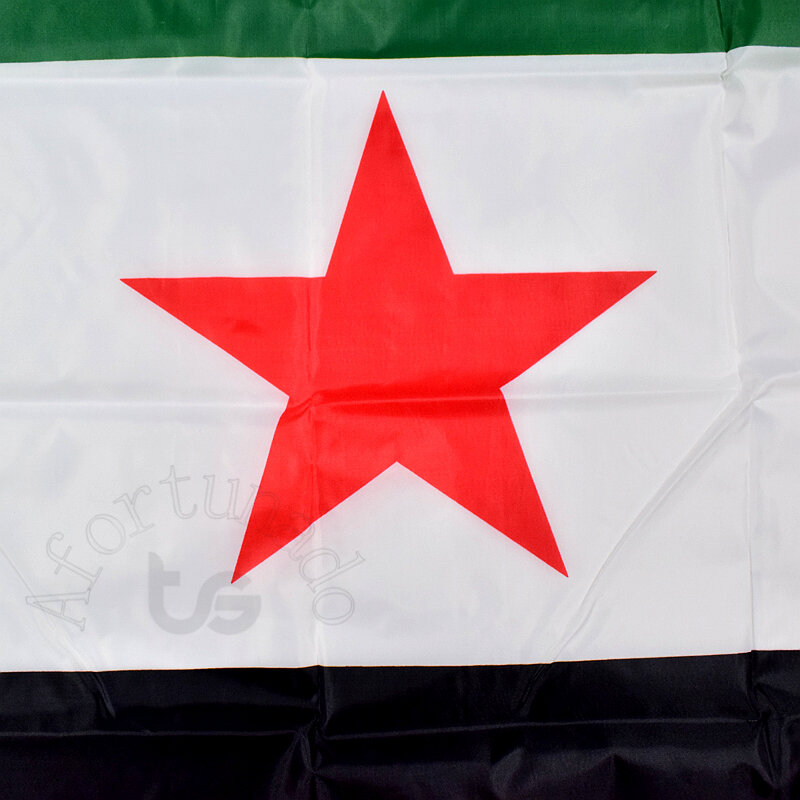 Syria 90*150Cm Ả Rập Syria Cộng Hòa Cờ Biểu Ngữ 3X5 Chân Treo Quốc Kỳ Trang Trí Nhà Cửa lá Cờ