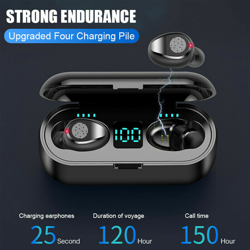 120 stunden Drahtlose Kopfhörer Hifi Bluetooth 5,0 Kopfhörer Wasserdicht IPX7 Siri touch USB Ohrhörer Power Bank für xiaomi airdots