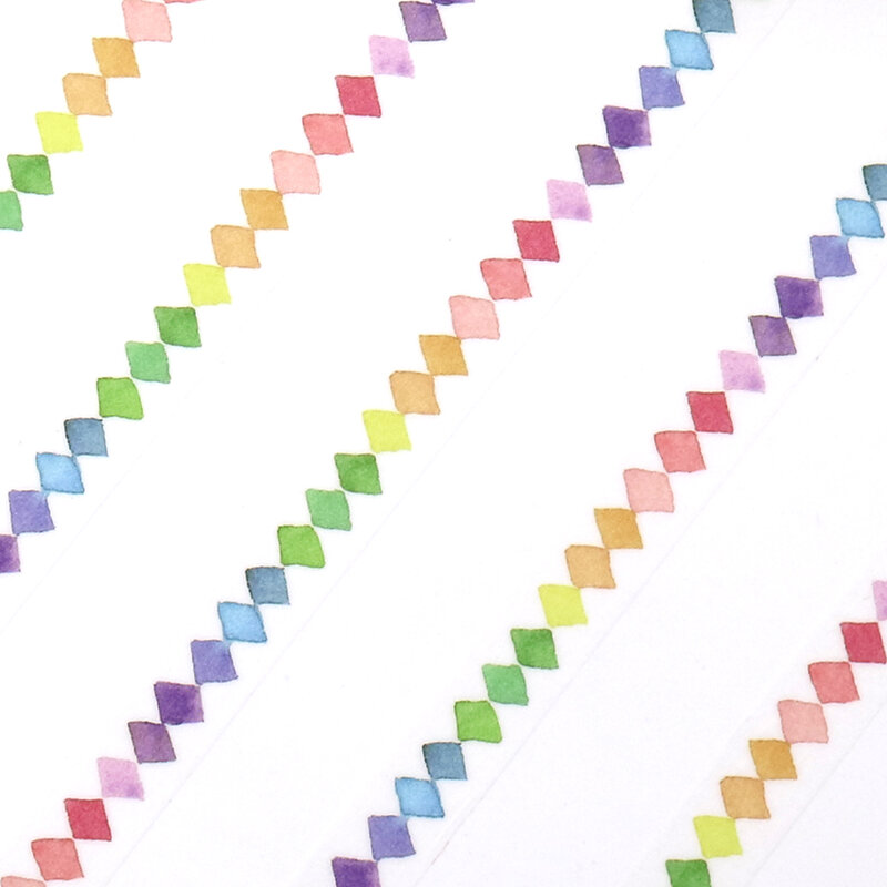 1 PCS Creative Rainbow ลายสก๊อต Washi เทป DIY ตกแต่งกระดาษสีเทปกาวสำนักงานกาวเทป10M * * * * * * * 8มม.