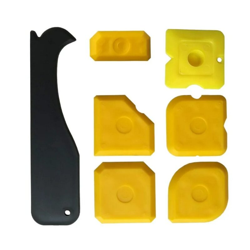 Herramientas de acabado de sellador de silicona, aplicador anterior de calafateo más suave para baño, 7 piezas