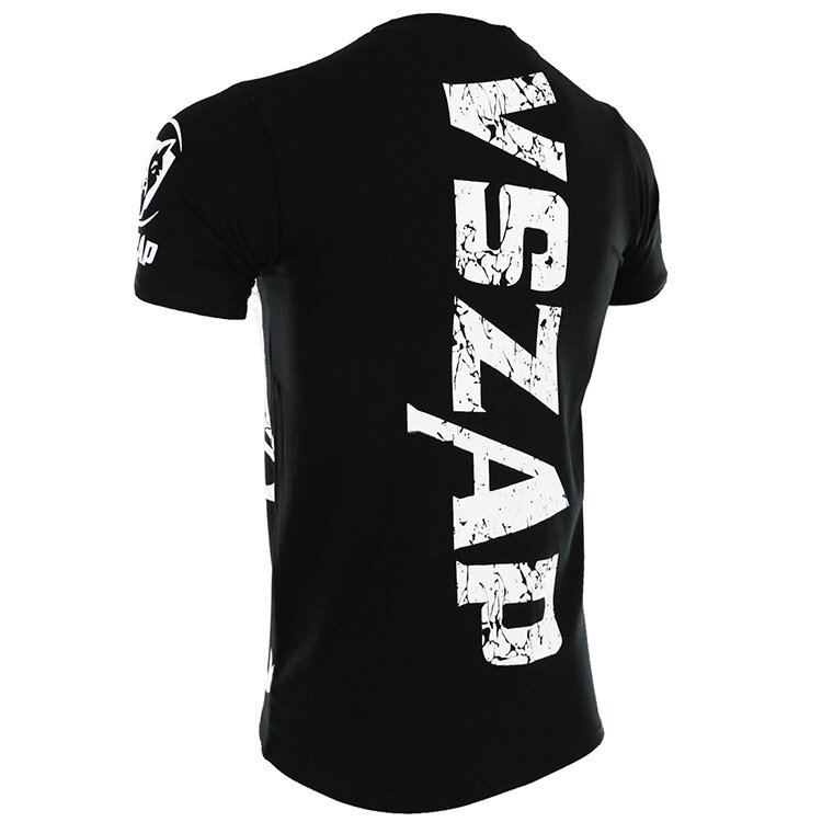 Vzap-เสื้อยืด MMA คลาสสิก, rashguard muay Thai, เสื้อยืดผ้าฝ้ายยักษ์ต่อสู้