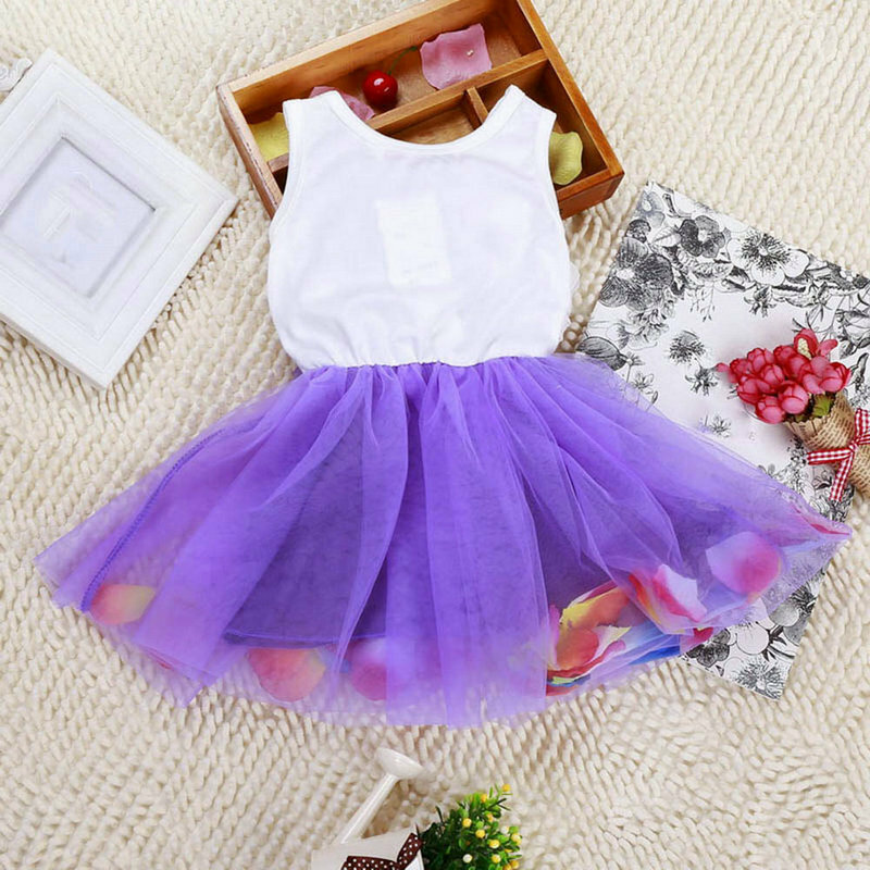 Infant Toddler Baby Girls Princess Dress Party Tutu Lace Bow Flower Dresses Clothes Kids Vestidoes