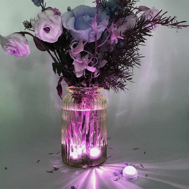 10 pz * decorazione della festa nuziale telecomando subacqueo sommergibile LED party Tea mini LED sotto la lampada di festa della luce del vaso