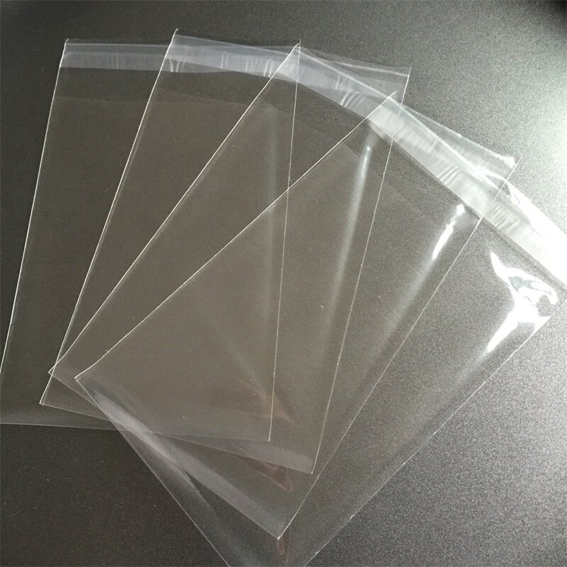 Sacos de plástico transparentes para o biscoito, 100 pcs/lot, tamanho 5, autoadesivo, para o biscoito, doces do casamento