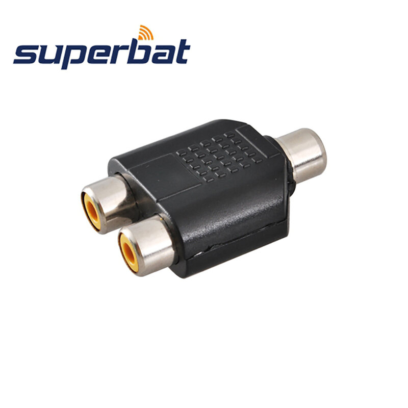 Superbat – adaptateur Audio RCA Jack vers deux connecteurs RCA femelle/Jack