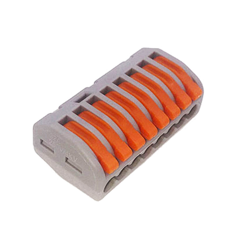 Envío gratis (5-20 unids/lote) PCT WAGO mini conectores de cable conector rápido de cableado compacto Universal bloque de terminales push-in