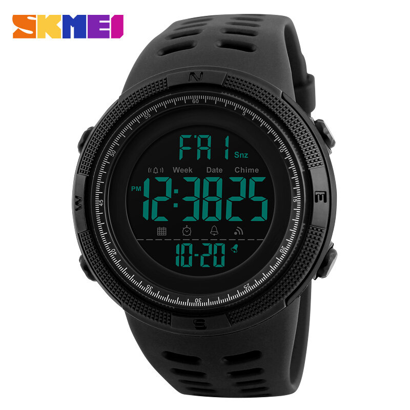 SKMEI Mens Sports Watches LED Military Luxury Brand Digital Watch  Fashion Casual Dive 50m Electronics Wristwatches Men Relojes
