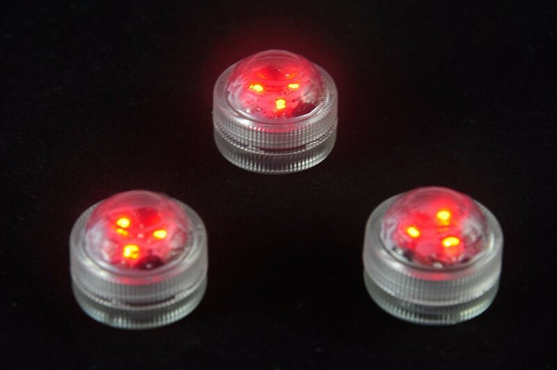 Miniluces LED impermeables para decoración de boda, luces de vela de luz de té sumergibles, 3LED superbrillantes, 10 piezas *