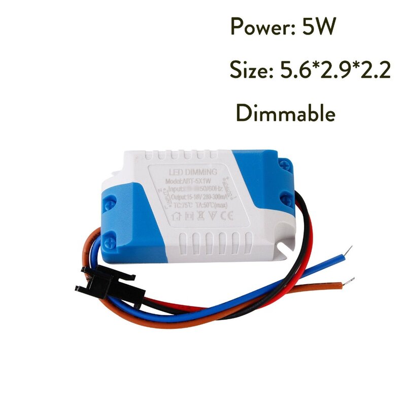 Dimmable LED Constant Current Driver 3W 5W 7W 8-10W 15W 15-24W Power Supply Output 300mA Eksternal Penyelam untuk LED Downlight