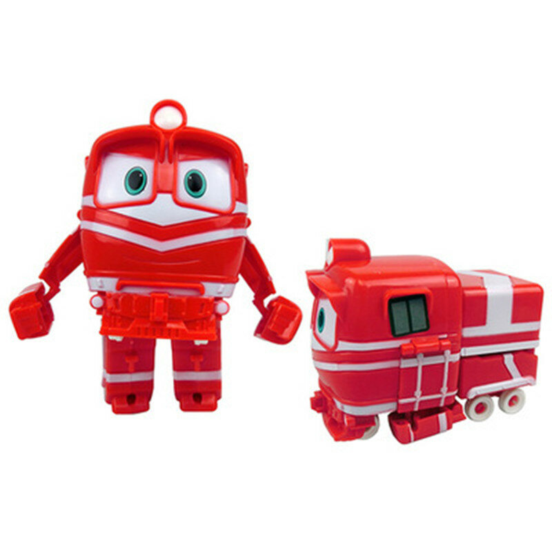 NEW hot 13cm Robot Trains Transformation Kay Alf Dynamic Train Family Deformation Train Car Action Figure Toys Doll for