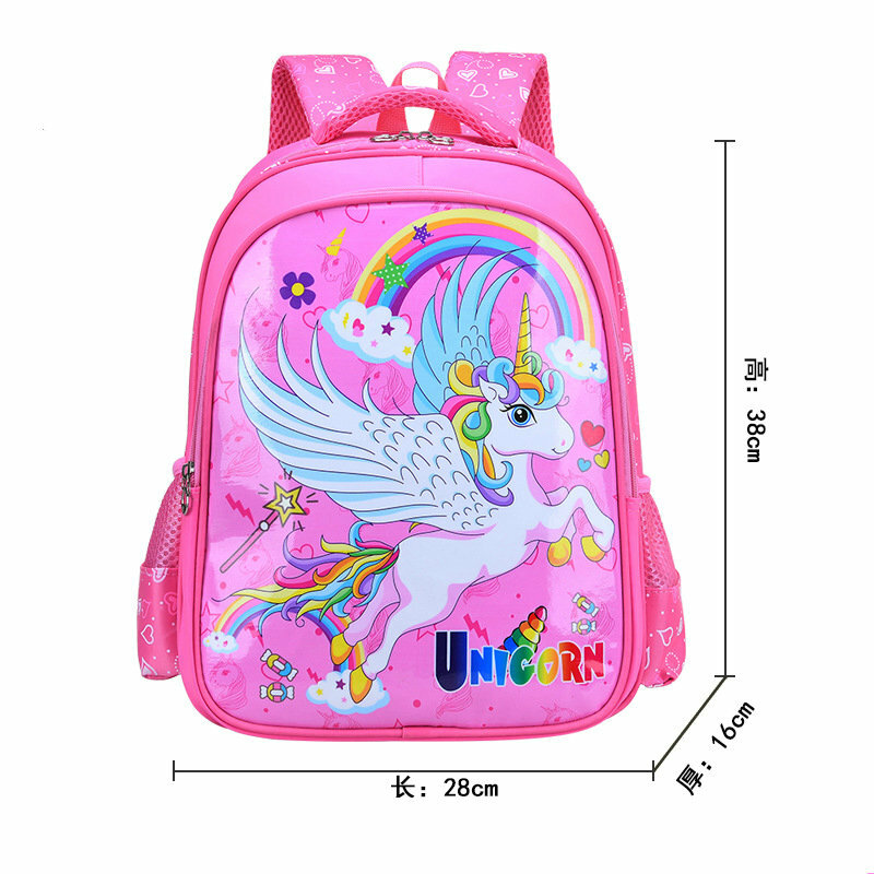 Cute Cartoon jednorożec tornister dla chłopców szkolne dla dzieci torba dla nastolatki dziewczyna ortopedyczne księżniczka plecak Mochila Infantil