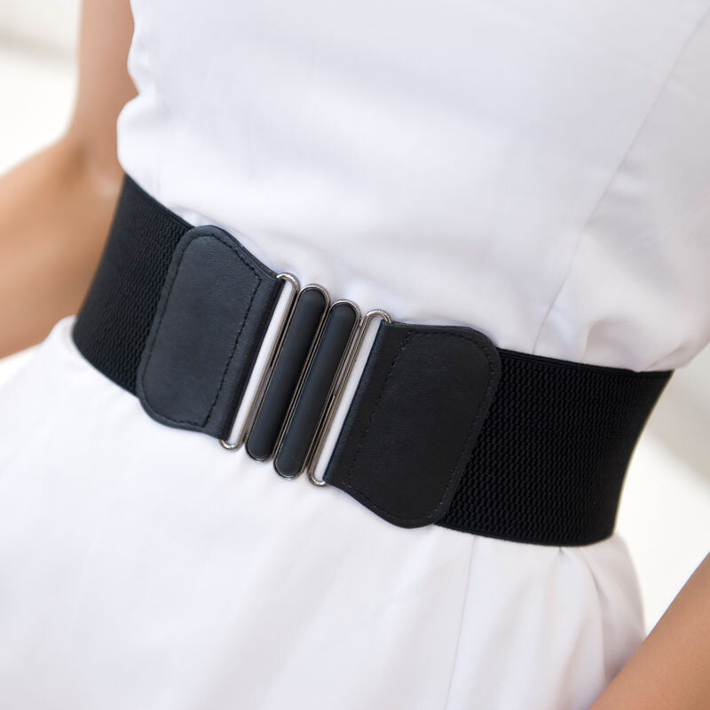 Nouvelle taille ceintures femmes mode dame solide Stretch élastique large ceinture robe ornement pour les femmes ceinture