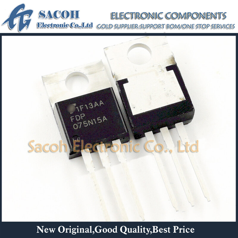 New Original 10PCS/Lot FDP075N15A 075N15A OR FDB075N15A 075N15 TO-220 130A 150V N-Channel MOSFET