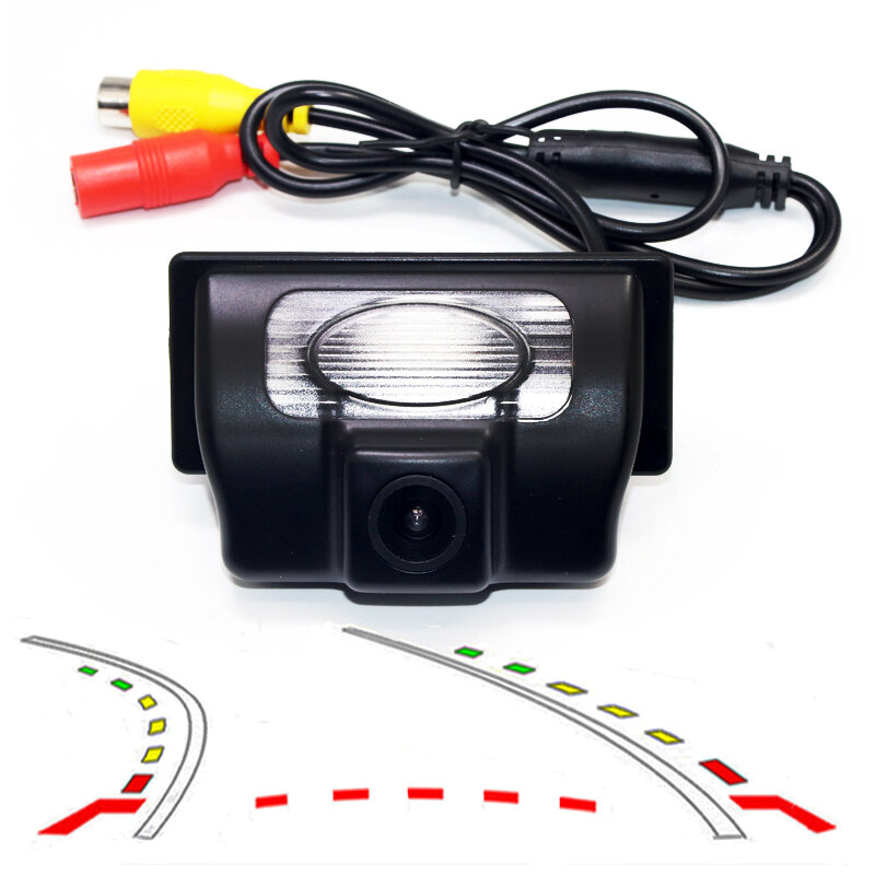 Dinâmica Trajetória faixas de Estacionamento Rear View Camera backup Para Nissan Teana Tiida (Sedan) sylphy Paladin Geely Câmera Reversa