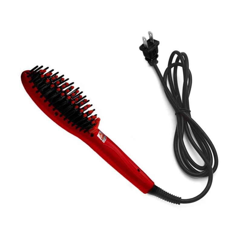 Ceramic Electric Hair Straightening Brush Hair Straightener Comb Girls Ladies Wet & Dry Hair Care Styling Tool EU/US/UK/AU Plug