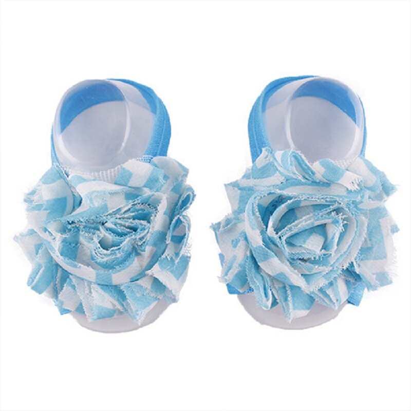 Hooyi meia floral para bebês meninas 0-5 anos, acessório de pé recém-nascido chiffon descalço alta qualidade sapatinho menino f1
