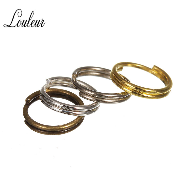 Anillos abiertos de doble bucle para hacer joyas, conectores de anillo dividido, accesorios para manualidades, 4, 5, 6, 8, 10, 12mm, 200 unids/lote