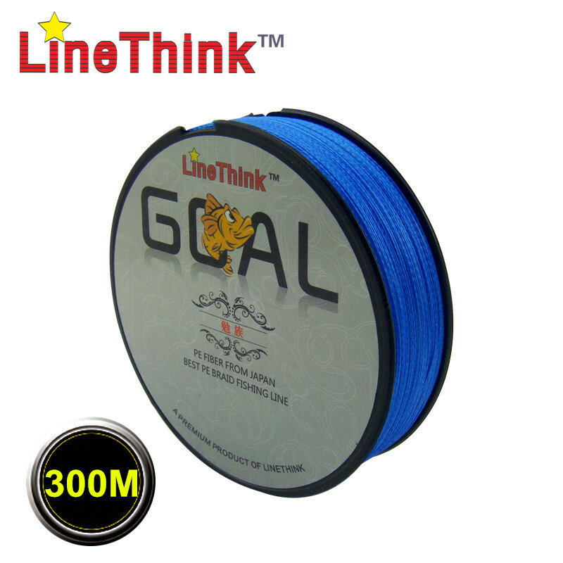 300m marca linethink objetivo japão multifilamento 100% pe trançado linha de pesca 6lb-100lb frete grátis
