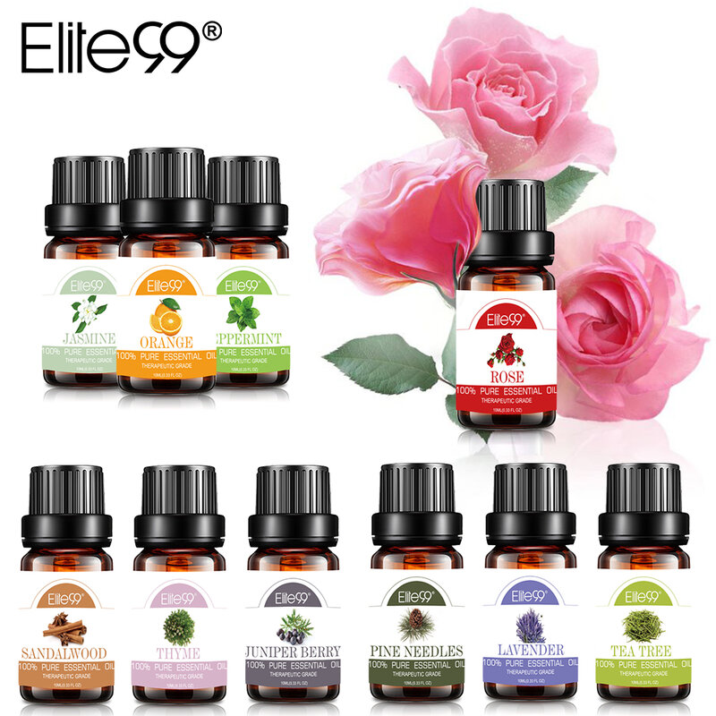 Elite99 10ml Lavender Essential Oils Massage Oil Bathing Skin Care Tea Tree Oil For Aromatherapy Diffusers Natural Essential Oil