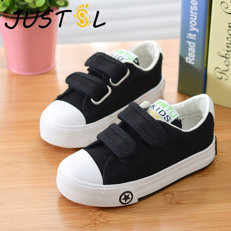 2018 Autumn Children Solid Color Casual Canvas Shoes Boys Girls Shoes Fashion Sneakers Outdoor Sports Shoes For Kids Size18-37