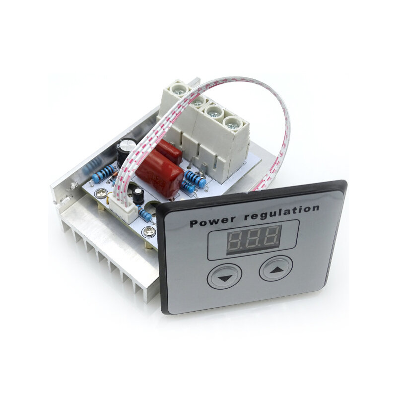 Regulador de voltaje electrónico Scr, Control Digital, 10-220v, regulador de velocidad, termostato + medidores digitales, CA 220v, 10000w, 80a