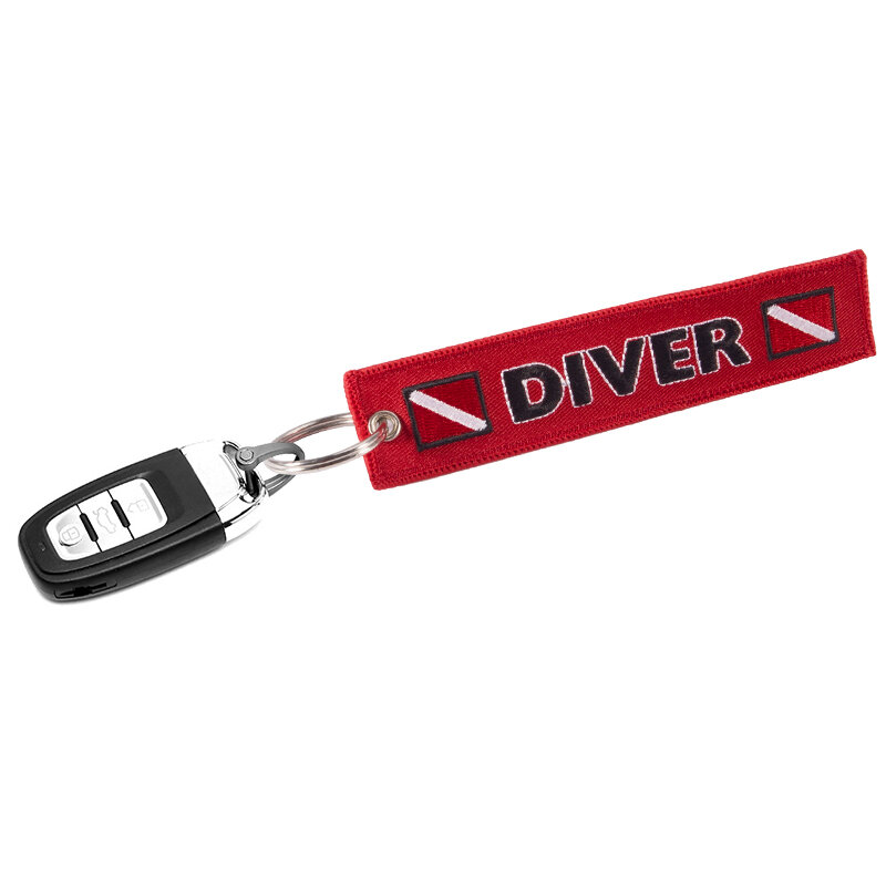 5ชิ้น/เซ็ต Emboridery Diver พวงกุญแจ Keyring สำหรับรถจักรยานยนต์และรถยนต์ปรับแต่งพวงกุญแจโซ่ Key Fobs Chaveiro Брелок