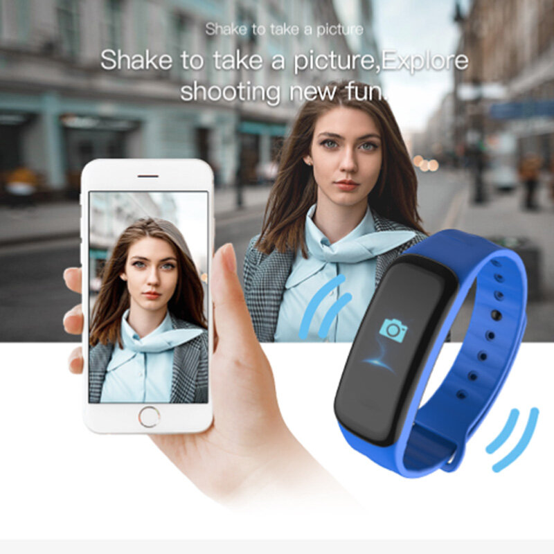 Wearpai C1Plus Smart Watch Blood Pressure Fitness Tracker Heart Rate Monitor Smart Bracelet Black Men Watch for Sport Climbing