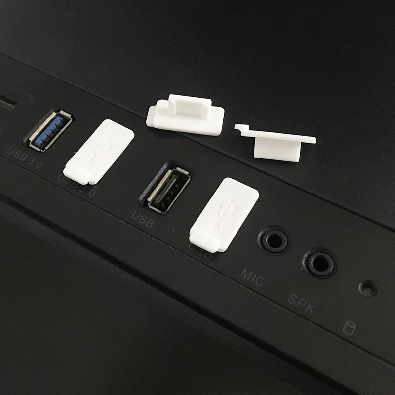 FFFAS 5ชิ้น USB Dust Plug Silica Gel ป้องกันฝุ่นฮาร์ดแวร์ฝุ่นฝุ่นสำหรับ PC คอมพิวเตอร์ Power Bank โน้ตบุ๊คแล็ปท็อป