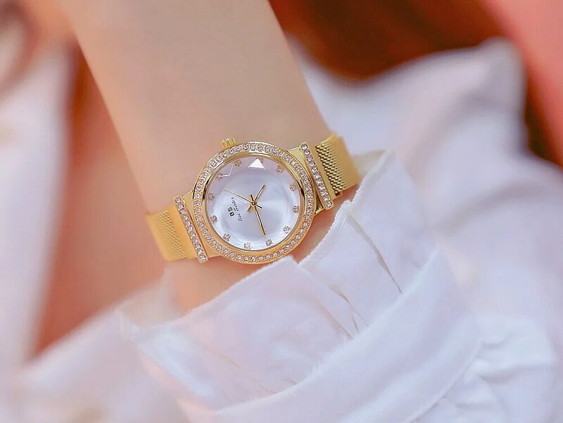 Женские часы, 2019, известный бренд, стильные креативные Золотые женские наручные часы с бриллиантами, женские наручные часы bayan kol saati