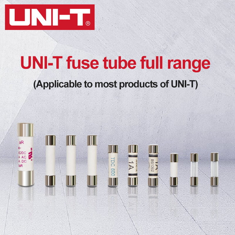 Fusible de cartucho de UNI-T, tubo de porcelana de fusible rápido para multímetro UNI-T, serie UT139, UT890, UT39, UT105, UT171, 2 unidades por lote