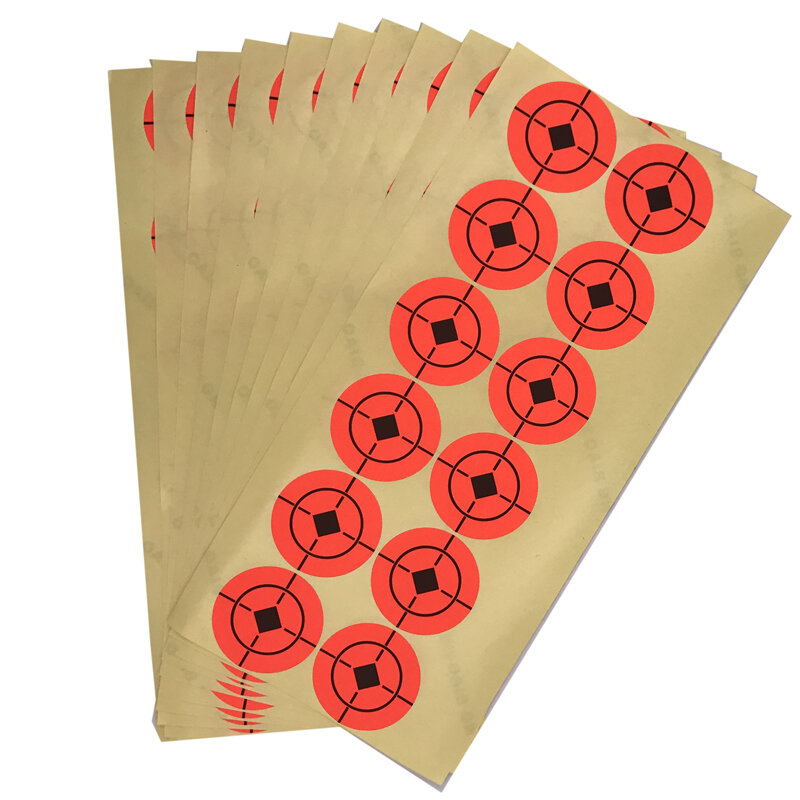 ملصقات مصورة ذاتية اللصق 1.5 بوصة من نوع بولسي مخصصة للاستخدام في الرماية باللون البرتقالي ، 250 هدف