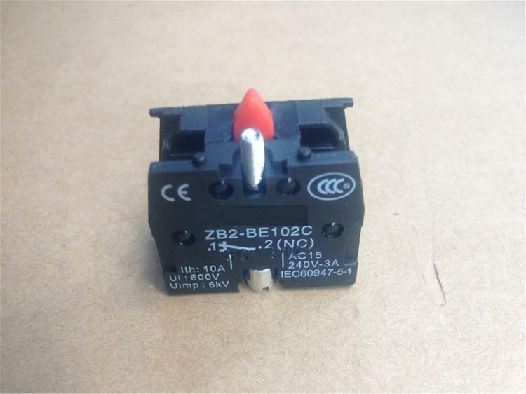 Lot5     ZB2-BE102C/XB2-BE102C Normally Closed NC Pushbutton Joystick Switch Contact Block Replaces TELE 10A 600V
