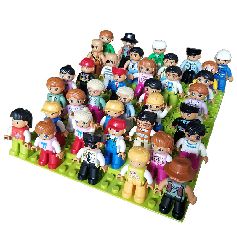 Große Ziegel Action-figuren Blöcke Kompatibel Mit leogoing Duplo Figuren Bausteine Bildung Spielzeug Für Kinder Baby Kind