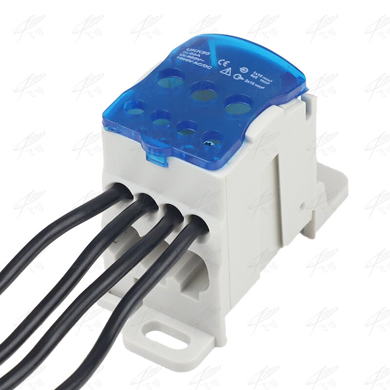 UKK80A Terminal Block 1 in many Out Din Rail distribution Box Universal Electric Wire Connector Power  junction box