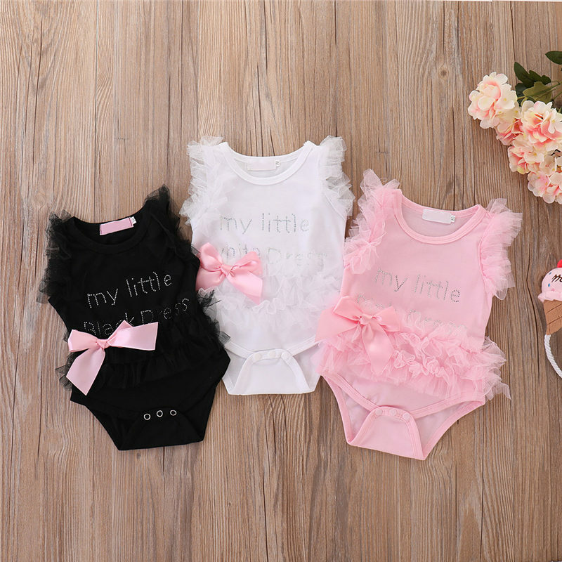 Infant Girls Bodysuits No Sleeve Baby Clothes Summer Newborn Baby Clothes Kawaii Outfit Infant Short sleeve Daddy Cute Gift New