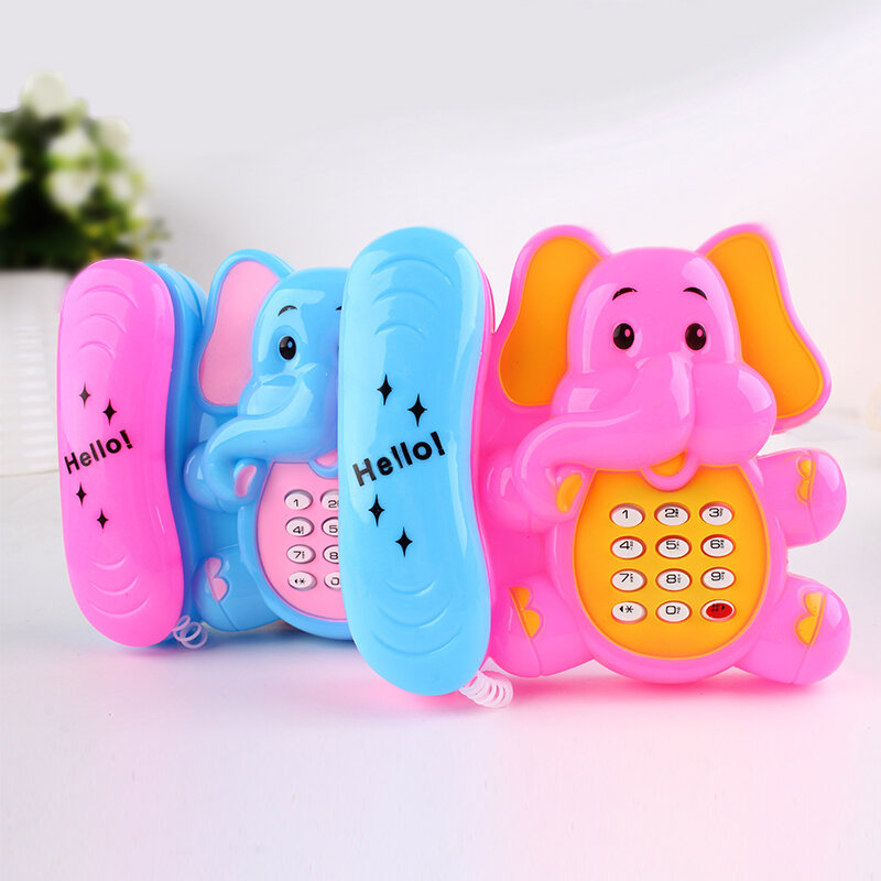 Die Elefanten Musik Telefon Elektrische Licht-emittierende Spielzeug Für Kinder Bildungs Unisex Kunststoff 2-4 Jahre 2021