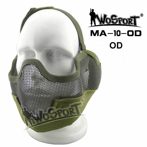 Odkryty Airsoft stali nierdzewnej siatka pół twarzy maska sportowe na świeżym powietrzu pistolet pneumatyczny paintball CS operacji w terenie Compat maska